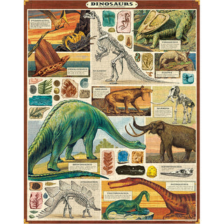 Dinosaurs / 1000pc Vintage Poster Puzzle / Cavallini