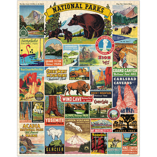 National Parks / 1000pc Vintage Poster Puzzle / Cavallini