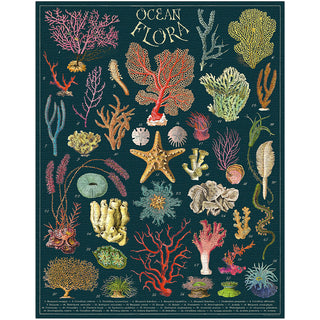 Ocean Flora / 1000pc Vintage Poster Puzzle / Cavallini