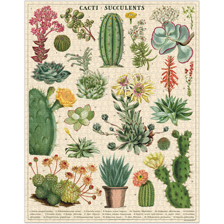 Cacti and Succulents / 1000pc Vintage Poster Puzzle / Cavallini
