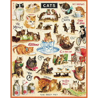 Vintage Cats / 1000pc Vintage Poster Puzzle / Cavallini