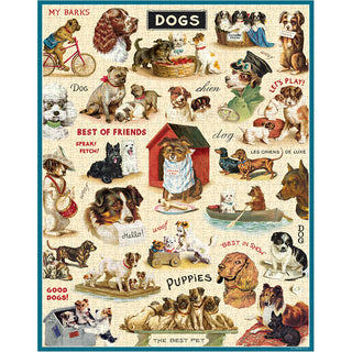 Vintage Dogs / 1000pc Vintage Poster Puzzle / Cavallini
