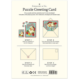 Vintage Puzzle Greeting Cards with Envelopes / Cavallini