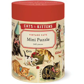 Vintage Cats / 240pc Vintage Poster Mini Puzzle / Cavallini