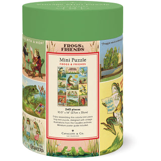 Frogs & Friends / 240pc Vintage Poster Mini Puzzle / Cavallini