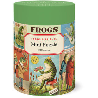 Frogs & Friends / 240pc Vintage Poster Mini Puzzle / Cavallini