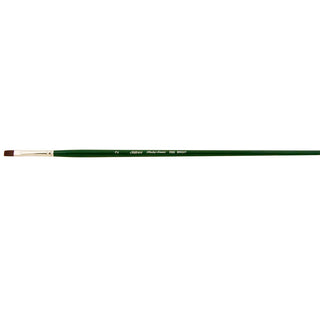 Bright / Ruby Satin Long Handle Synthetic Brush / Silver Brush