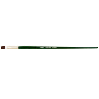 Bright / Ruby Satin Long Handle Synthetic Brush / Silver Brush