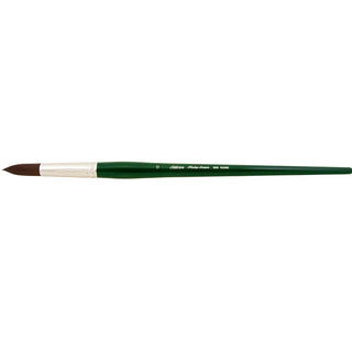 Round / Ruby Satin Long Handle Synthetic Brush / Silver Brush