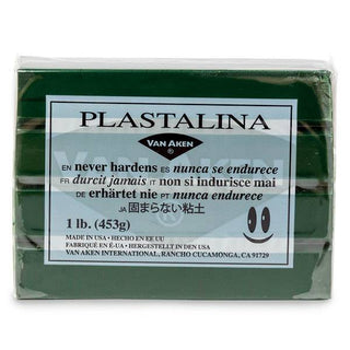 4.5lb / Dark Green / Plastalina Modeling Clay / Van Aken