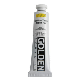 Cadmium Yellow Medium Hue 2oz / Heavy Body Acrylics / Golden Paints