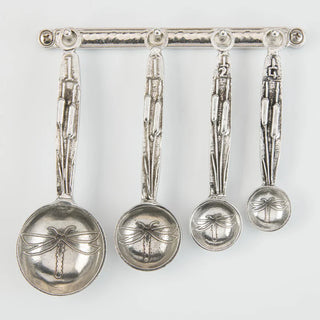 Dragonfly / Pewter Measuring Spoons w/ Wall Strip / Crosby & Taylor